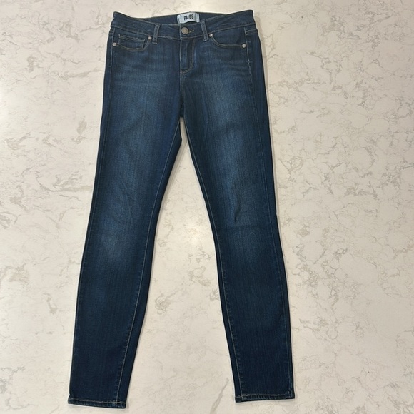 PAIGE Verdugo Ankle Transcend Nottingham Dark Wash Jeans 27 - Picture 3 of 16